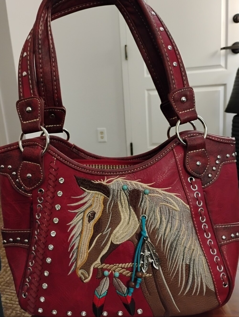 Dakota Horse Embroidery Handbag